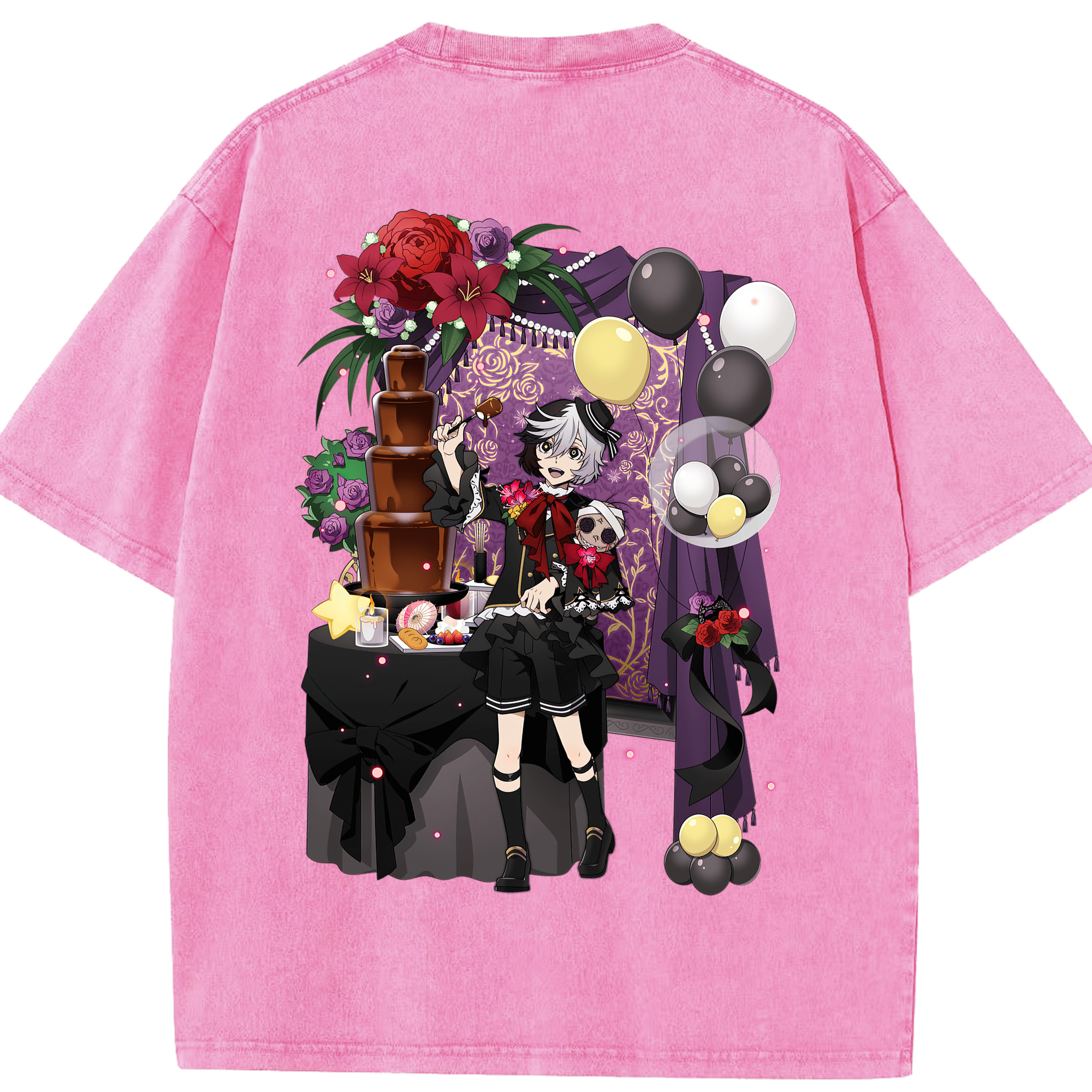 （画像用） 文豪ストレイドッグス Bungo Stray Dogs 綿100% ヴィンテージ風 半袖Tシャツ（背面プリント）